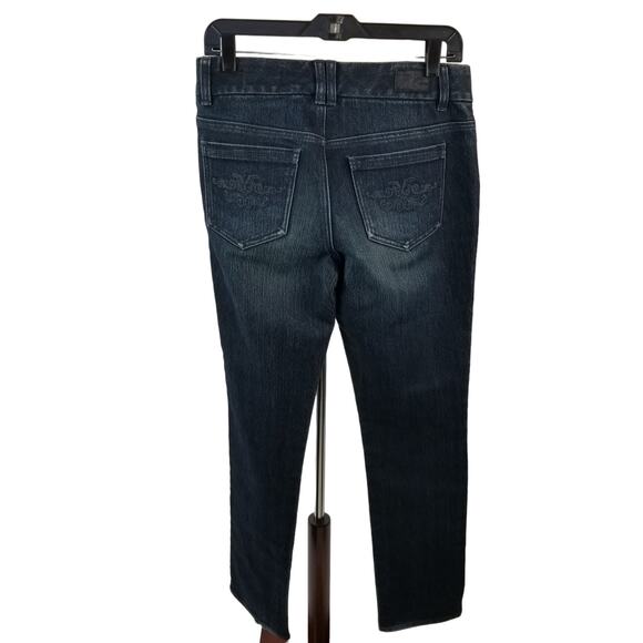 Tommy Hilfiger Blue Dark Wash Denim Jeans Classic Skinny Hi Rise Size 6 - Picture 2 of 3